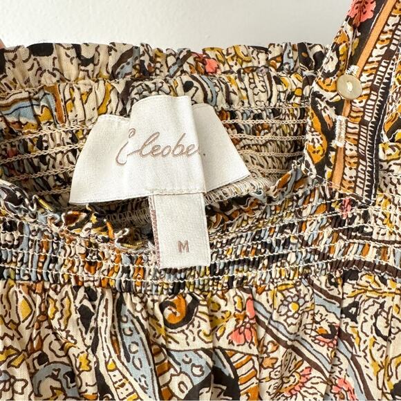 CLEOBELLA Rosalie Boho Midi Dress SZ MEDIUM Tiered Ruffle Paisley Kaleidoscope - Picture 5 of 8